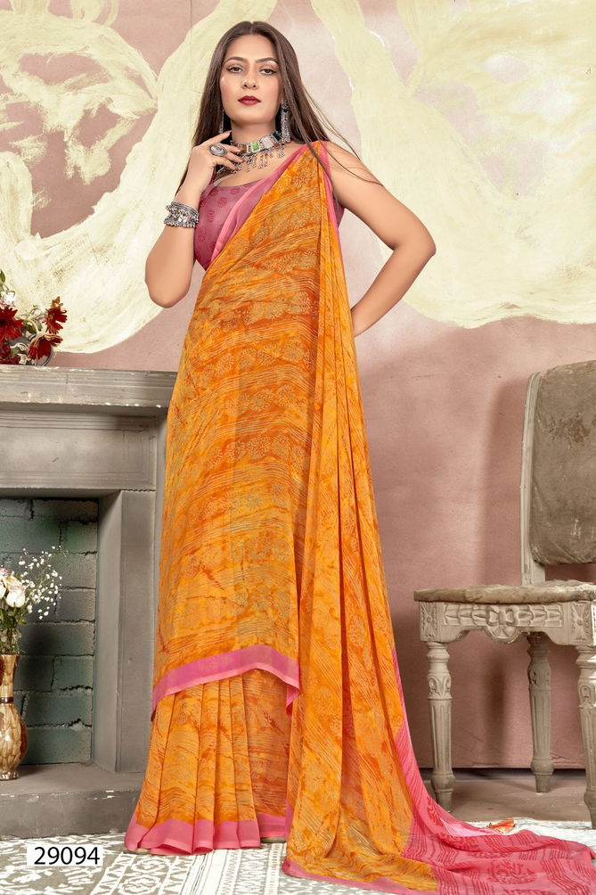 Manasvi 07 By Vallabhi Daily Wear Printed Georgette Sarees Wholesale Market In Surat
